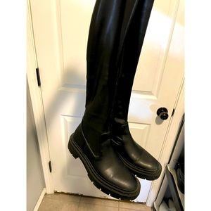 ZARA - LOW HEELED STRECH OVER THE KNEE BOOTS